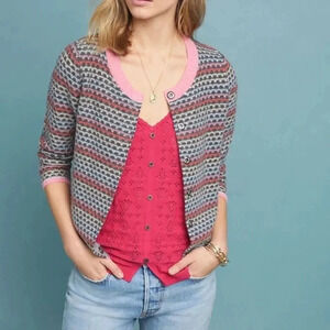 Anthropologie  Eastmade Striped Cashmere Cardigan